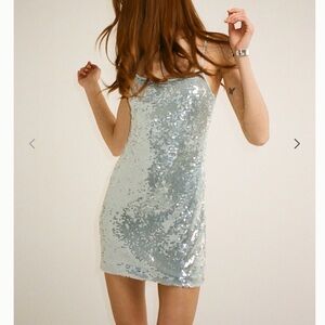 Rumored vintage mini slip sequin dress